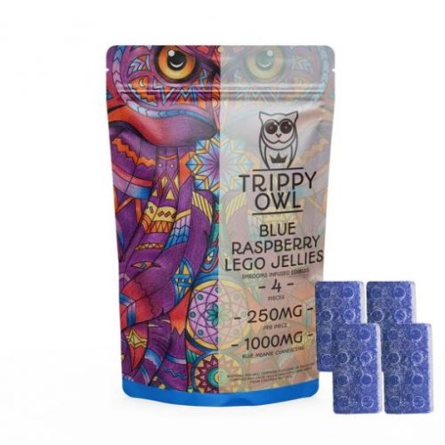 Trippy Owl – 1000mg Blue Raspberry Lego Jellies