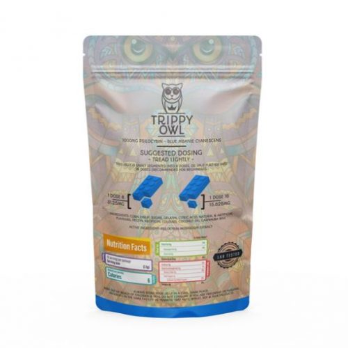 Alternative view of Trippy Owl – 1000mg Blue Raspberry Lego Jellies